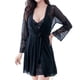 thumbnail image 1 of Conjunto De Pijama De Seda Con Ribete De Encaje Suave Para Mujer, 3 Uds., 1 of 8