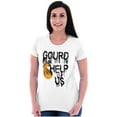 thumbnail image 3 of Funny Halloween Pun Gourd Help Us Womens Slim Fit Graphic Tee Brisco Brands S, 3 of 5