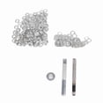 thumbnail image 2 of 100 Sets Grommet Kit with Eyelets Washers 0.236 Inch 3PCS Installation Tools Silver Metal Grommets for Fabric Leather Clothing Tarps, 2 of 7