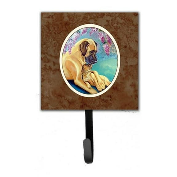Great Dane & Puppy Leash or Key Holder, 6 x 1.25 x 4.25 in.