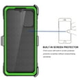 thumbnail image 3 of For Motorola Moto G 5G 2024 Phone Case, with [Built-in Screen Protector] and Belt Clip Holster, eBizWare Shockproof Heavy Duty Protective Rugged Case Kickstand Cover for Moto G 5G 2024 - Green, 3 of 8