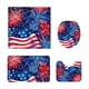 thumbnail image 2 of Independence Day Bathroom Dry Wet Separation Four Piece Set Shower Curtain+Toilet Seat Cushion+Floor Cushion+U Shaped Cushion, 2 of 6