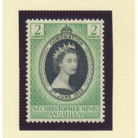 St. Kitts-Nevis Scott #119 - Queen Elizabeth II Coronation, British Commonwealth Common Design Issue From 1953 - Collectible Postage