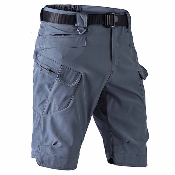 Qgtaibl Mens Tactical Cargo Shorts S Lightweight Quick Dry Hiking Athletic Shorts Summer Short Pants with Pocket No Belt Gray