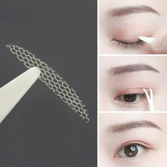 Invisible Lace Mesh Double Eyelid Lift Strip Tape Adhesive Sticker, S-L, 240 Stickers
