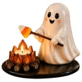 thumbnail image 2 of 👻 Ghost Campfire Tealight Holder, Cute Ghost Candle Holder Halloween Resin Table Decoration for Shelf Mantel Coffee Station Fall Home Decor, 2 of 4