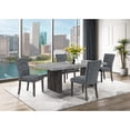 thumbnail image 6 of SHARON GREY 2PK Dining Chairs: Modern Contemporary 100% Polyester Upholstered Side Chairs with Extended Back, Solid Wood Frame, Foam Fill, Wipe Clean. Ideal for Dining Room. 18"x22.5"x39", Set of 2., 6 of 6
