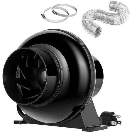 HISRFO 4 Inch Inline Ventilation Fan with 4 Inch 25 Feet Ducting ...