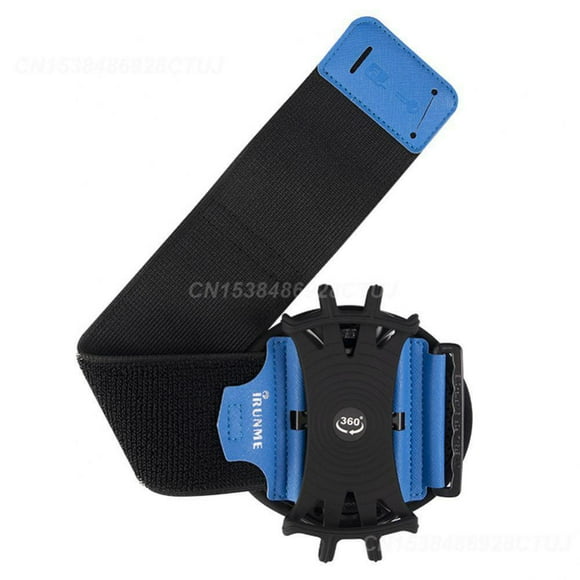 Mobile Phone Wristband Breathable Abs Running Artifact Navigation Arm Bag 360 Degrees Freely Silica Gel Hollow Blue