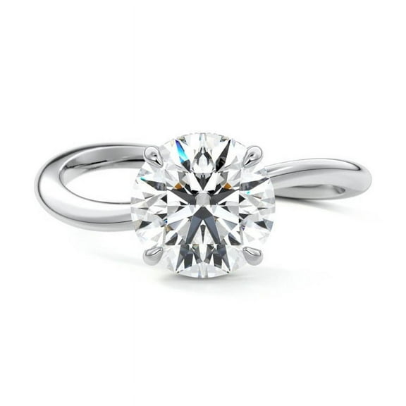 Zoya Jewel 1.5 Ct Round Brilliant Cut Lab Created Diamond Engagement Ring – 14K White Gold Plated Wedding Ring – Diamond Wedding Ring for Bridesmaids – Anniversary Gift for Wife