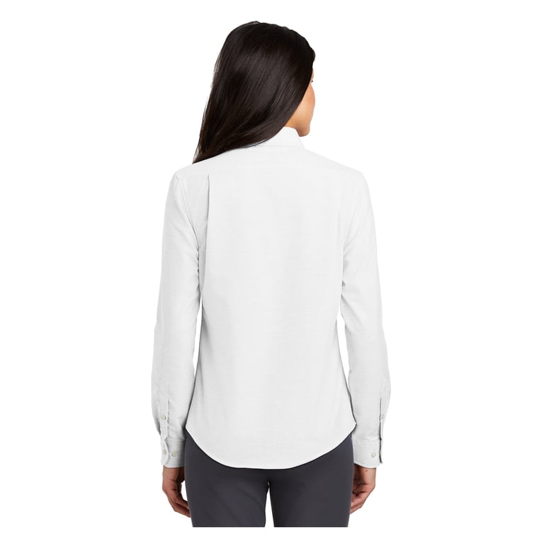 Port Authority SuperPro Oxford Shirt – Wrinkle-Resistant Business Casual, White, 3XL