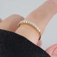 thumbnail image 5 of vylahjewellery Half Eternity Moissanite Anniversary Ring Vermeil Yellow Gold Engagement Ring for Women Elegant Princess Cut Diamond Wedding Customize Jewelry, 5 of 7