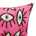 thumbnail image 3 of Pink Eyes Silk Velvet Ikat Pillow, 16" X 24", Case Only, 3 of 5