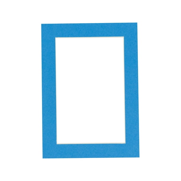 Bay Blue Acid Free 16x20 Picture Frame Mats with White Core Bevel Cut