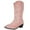 Pink, variant on Women's Mid Calf Boots Suede Embroidery Winter Casual Shoes Comfortable Heel Booties for Daily Outfits
