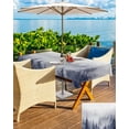 thumbnail image 5 of Fsddascl Blue Mist Forest Outdoor Tablecloth - 54x80 Inch Rectangle Dining Table Cover, Pine Larch Trees Natural Landscape Waterproof Outdoor Table Cloth with Umbrella Hole & Zipper for Picnic/Patio, 5 of 7