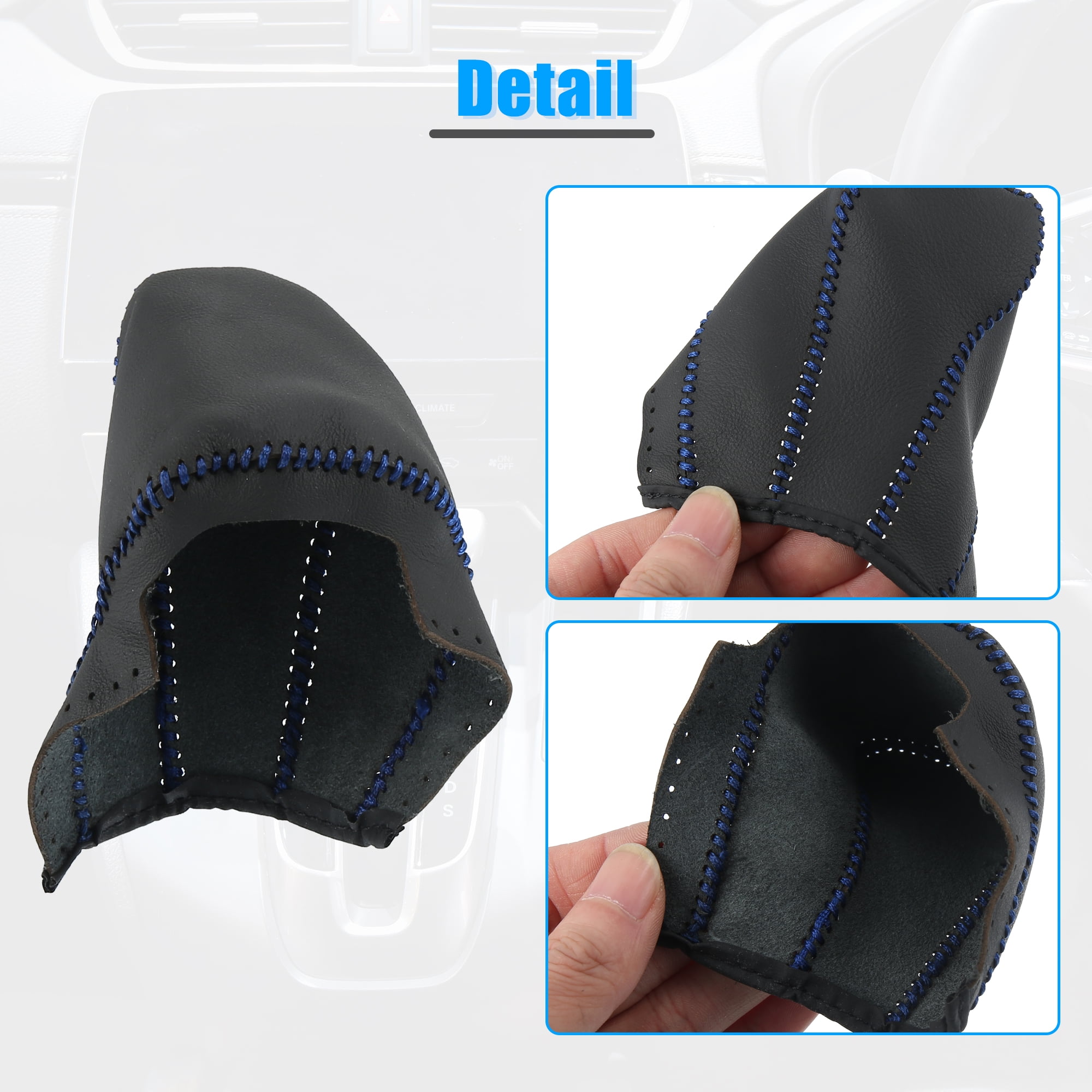 Unique Bargains Car Faux Leather Gear Shift Knob Covers for Honda CR-V 2017-2021 Black