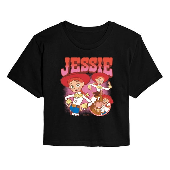 Toy Story 4 - Jessie And Bullseye - Juniors Cropped Short Sleeve Graphic T-Shirt