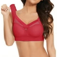 thumbnail image 2 of Thin Laceless Ring Comfortable Breathability Underwear Large Size Brater Buckle Female Bra Deep V Neck Vest Bralette Wireless Seamless Bra, 2 of 5