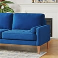thumbnail image 4 of 68" Loveseat Sofa, Mid Century Modern Couches for Living Room, 2 Seater Couches with 2 Pillows for Bedroom Furniture, Apartment,Blue, 4 of 5