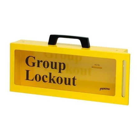 Brady Group Lockout Box,10 Locks Max,Yellow LG252M