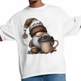 thumbnail image 4 of Camisetas casuales de manga corta con diseño de gnomo y tazas de café para hombre., 4 of 8