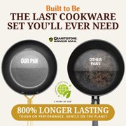 Granitestone Armor Max 14 Pc Pots and Pans Set Non Stick, Induction Cookware Sets, Kitchen Cookware Sets, Nonstick Cookware Set, Non Stick Pot and Pan Set, Hard Anodized, Oven and Dishwasher Safe
