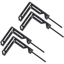 2 Sets Acrylic Book Cover Guide Bookbinding Tool Supplies L-shape Black 200x105x3mm Hole: 5mm 2pcs/set