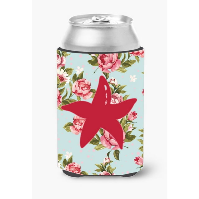 Starfish Shabby Chic Blue Roses Lata o botella Aislante para bebidas Hugger BB1100 Caroline's Treasures BB1100-RS-BU-CC