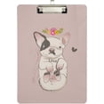 thumbnail image 1 of FMSHPON Cartoon Bulldog Clipboard Hardboard Wood Nursing Clip Board and Pull for Standard A4 Letter 13x9 inches, 1 of 5