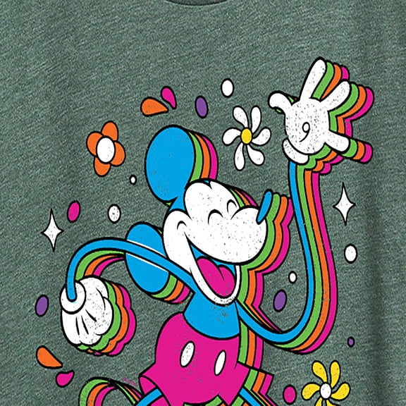 Disney - Mickey Mouse Psychedelic - Women's Short Sleeve Graphic T-Shirt