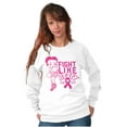 thumbnail image 3 of Breast Cancer Fight Like Betty Boop Women Plus Size Sweatshirt Brisco Brands 2X, 3 of 5