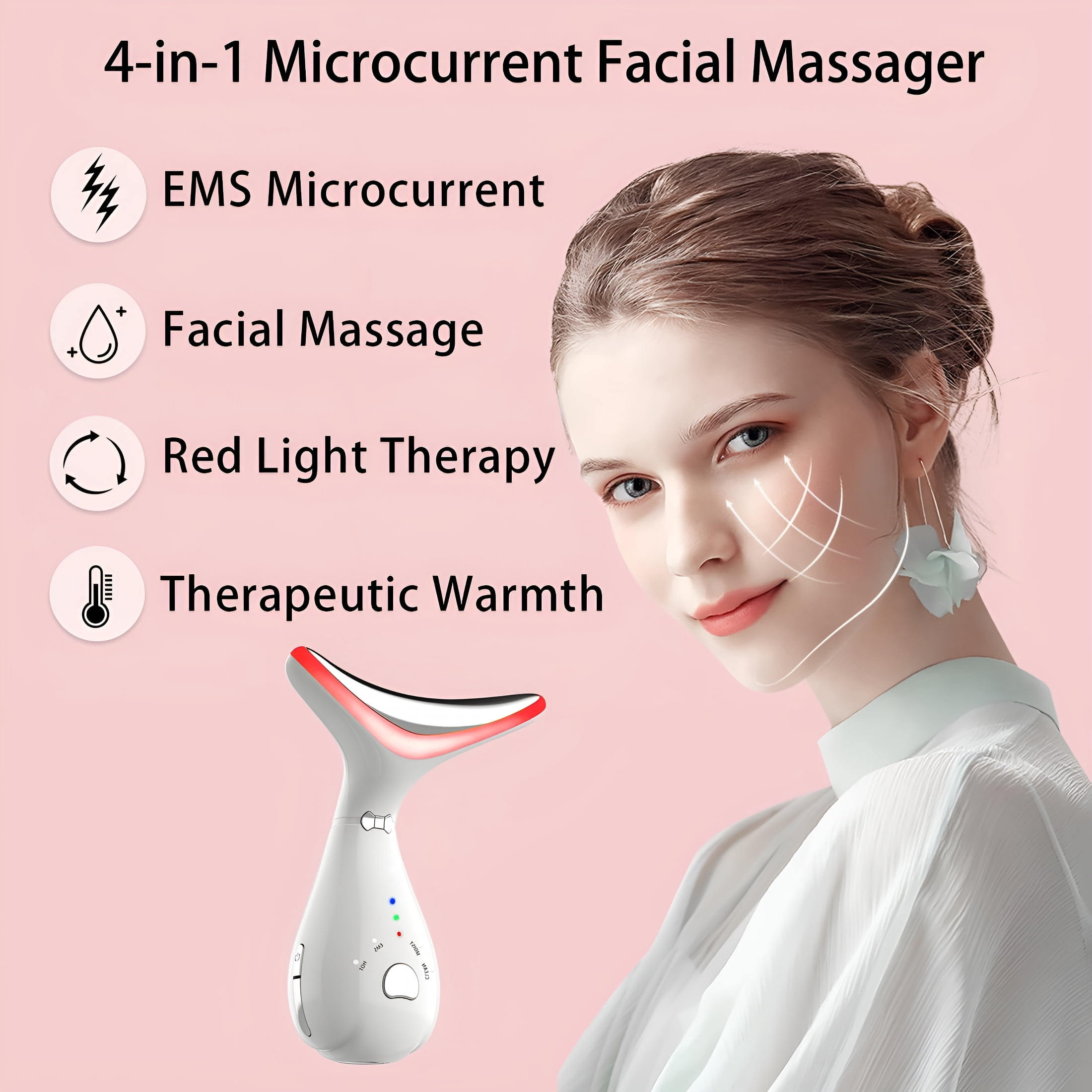 XIRQI 2026 New Red Light Therapy for Face and Neck, Facial Wand, Multifunctional Facial-Device for Home,Spa,Travel,Skincare