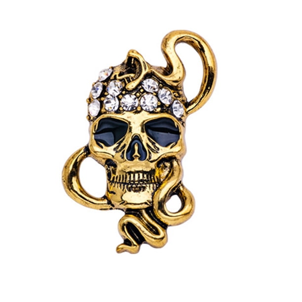 Sonducket Broches para Mujeres Hombres Punk Skull esmalte Pins traje suéter broche mujer aleación ropa joyería accesorios Retro oro oro retro 20Conjunto