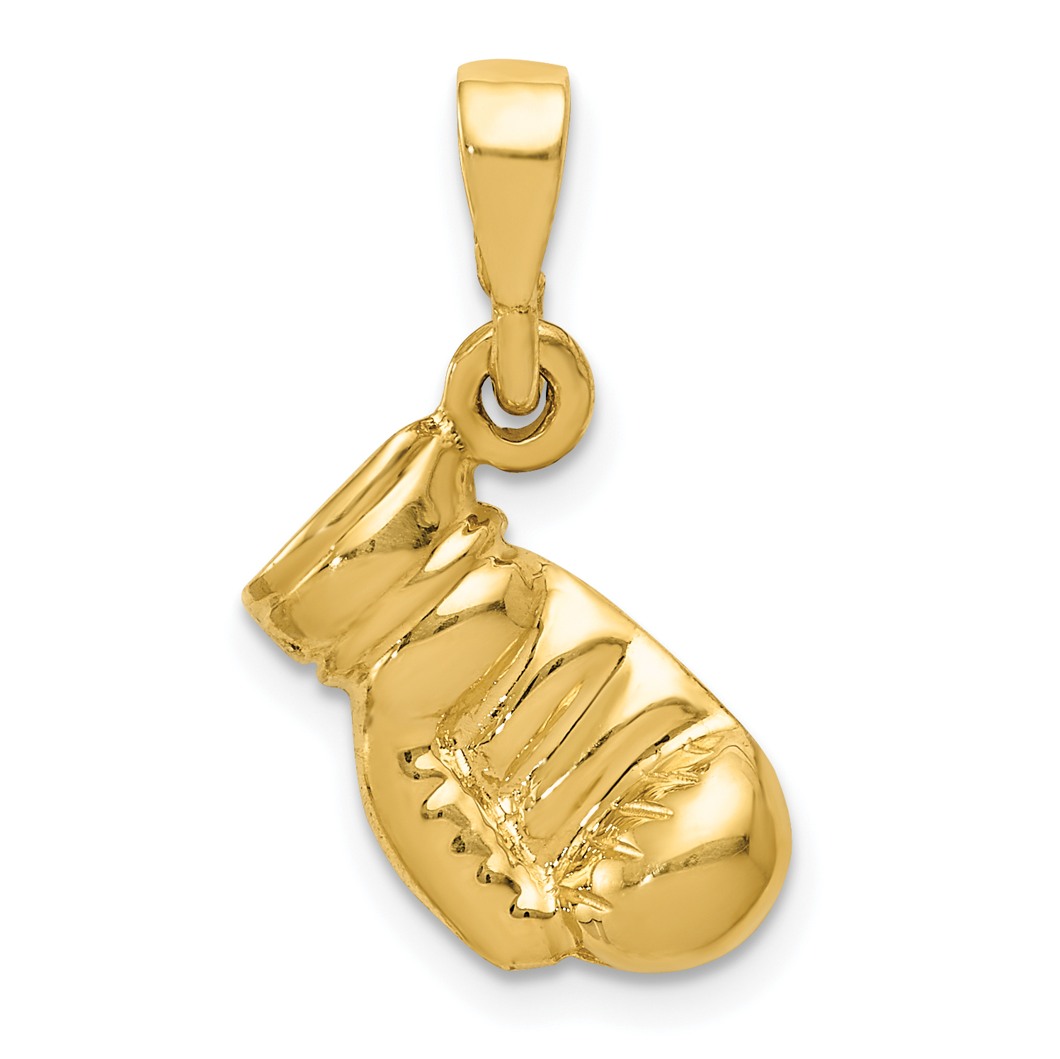 14K Yellow Gold Boxing Glove Pendant 