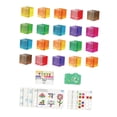 thumbnail image 2 of 20 bloques acrílicos de colores arcoíris, cubos apilables, bloques apilables, juguete de mesa translúcido para construcción, entrenamiento preescolar, 2 of 8