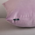 thumbnail image 3 of Phantoscope Soft Silky Velvet Series Square Decorative Throw Pillow Cusion for Couch, 18" x 18", Pink Purple, 2 Pack, 3 of 7