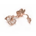 thumbnail image 4 of Yoursfs White Rose Flower Clip on Earrings for Women Not Pierced Ear Rose Gold Plated Clip Earring Elegant Womes Jewelry Gifts, 4 of 4