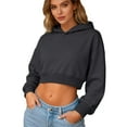 thumbnail image 6 of BLVB Womens Cute Cropped Hoodies Long Sleeve Sweatshirts Fall Fashion Outfits Winter Pullover Clothes, 6 of 7