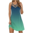 thumbnail image 2 of mfyjkho Vestidos casuales para mujer, Vestido de verano para mujer, sin mangas, con tirantes y estampado Vestidos de fiesta para mujer s, 2 of 5
