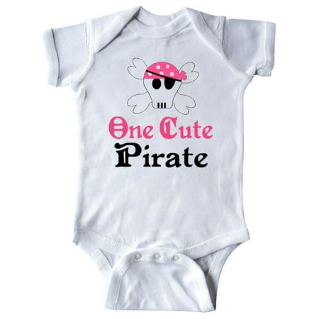 Pirate Funny Infant Bodysuit - Girls Cute Pirate Infant Creeper