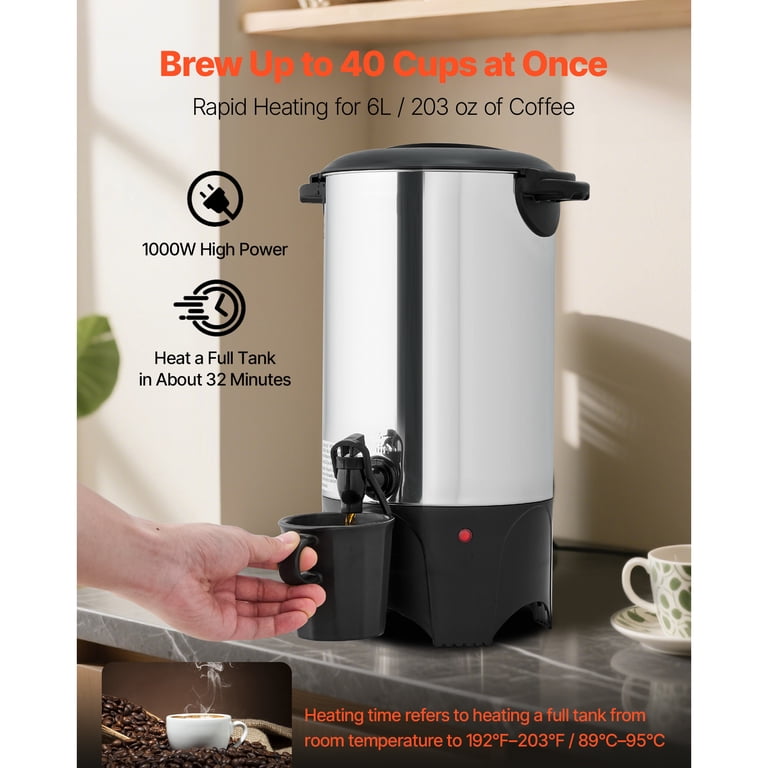 KFFKFF 40-Cup Commercial Coffee Urn, No-Drip Faucet photo 2