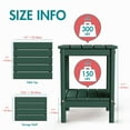 thumbnail image 4 of Hidpriva Set of 2 Adirondack Outdoor Side Table, 2-Tier HDPE Weather Resistant Patio End Table, Dark Green, 4 of 5