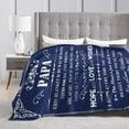 thumbnail image 5 of Papa Blanket Papa Gifts Throw Blanket Gift for Papa Soft Flannel Blanket Gifts for Grandpa Blue Sofa Blanket Durable Travel Blanket Birthday Gift from Grandchildren 80"X60", 5 of 6