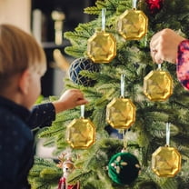 Christmas Tree Ornaments – Colorful Shimmering Plastic Gemstone Pendants, Perfect for Christmas and Valentine’s Day Decorations, Holiday Gifts