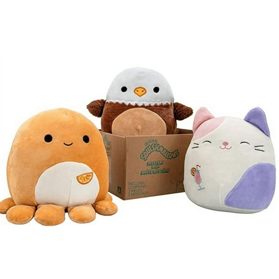 Squishmallows Official Kellytoy Plush 7.5" to 8" Plush Mystery Pack Three (3) Pack - Styles Will Vary in Surprise 7.5" to 8" Plush Pack That Includes Three (3) -- 7.5" 8" Plush - BOX NOT INCLUDED