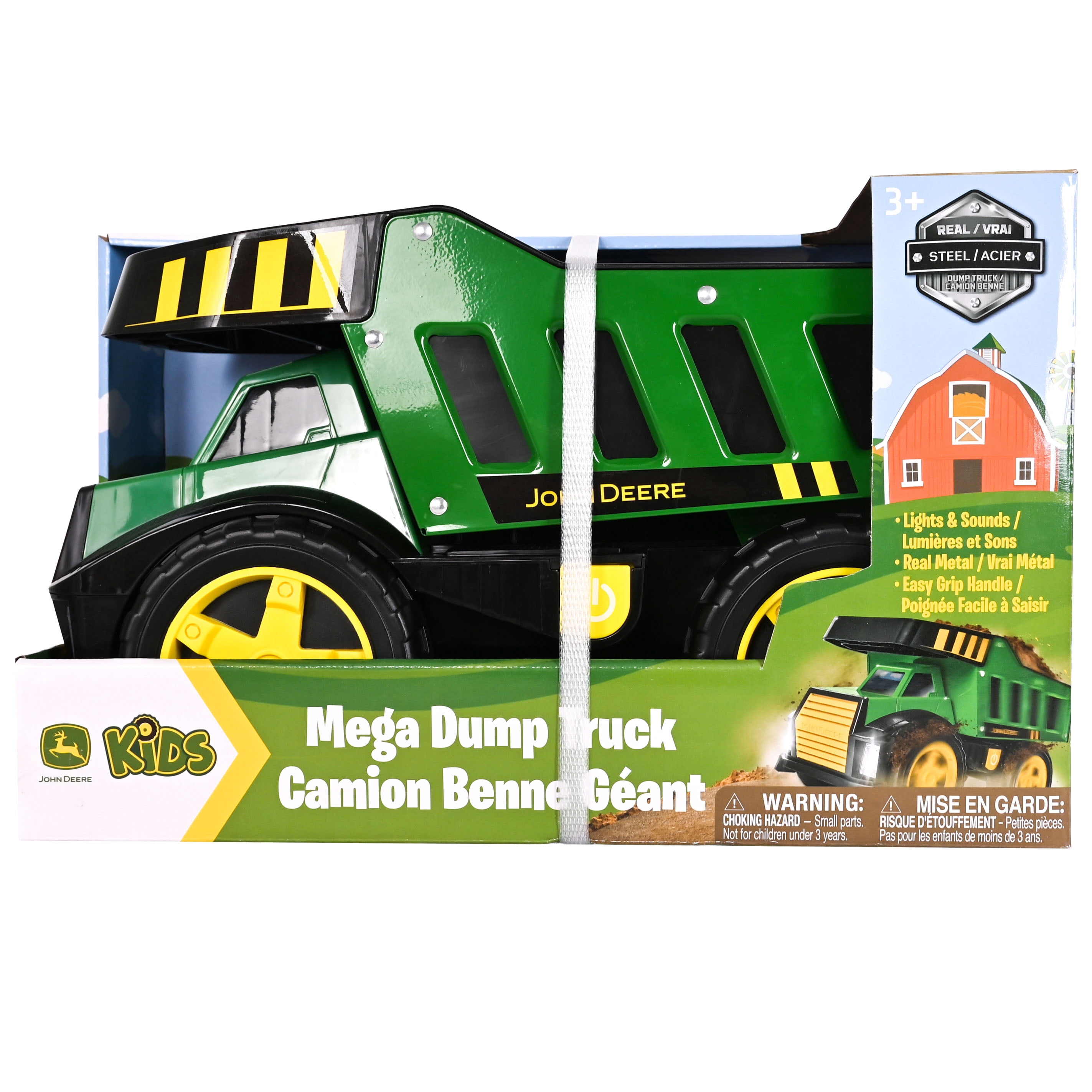 John Deere 16" Metal Dump Truck with Lights & Sounds, Children Ages Ages 3