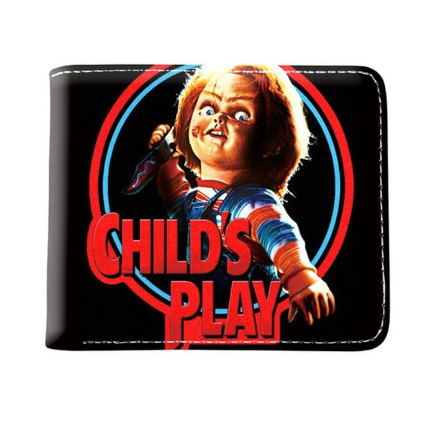Monedero de piel con tapa plegable Horror Childs Plays Anime