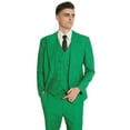 thumbnail image 4 of Men's Suit Slim Fit 3 Piece Suit Double Breasted Suit One Button Formal Wedding Prom Suits Green XXS, 4 of 7