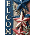 thumbnail image 4 of Rustic Welcome Sign American Star Patriotic Banner Decorative Wooden Stars for Home Decor Front Porch Indoor Outdoor, 4 of 8
